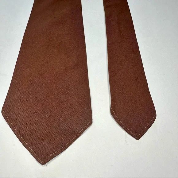 Vintage BOY SCOUTS OF AMERICA Official Branded Brown Necktie Tie - Picture 2 of 7
